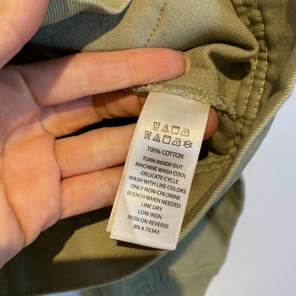 Nicole Miller New York sage green 100% cotton cropped denim zip jacket size M - Picture 8 of 10